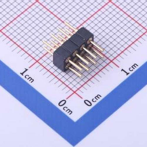 MH200V-12-08-1000 排针 间距:2mm 2x4P 直插 圆针 插件,P=2mm