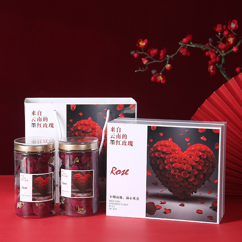 高档设计云南墨红玫瑰礼盒图片