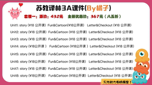 苏教译林版小学英语课件ppt三年级上册 3A 全册打包 内含24个课时