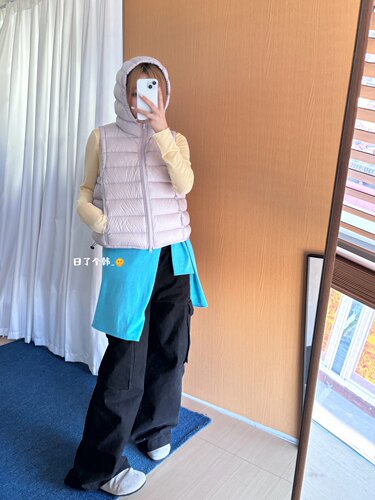 日了个韩｜2026冬宽松百搭保暖叠穿90白鸭绒排骨连帽羽绒马甲背心