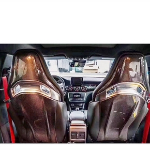 C63S改装 适用于奔驰CLA45 C63 C级W205 碳纤维座椅靠背椅背 A45