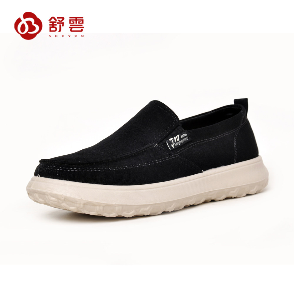 舒云老北京布鞋男春秋新款厚底软底透气一脚蹬中老年休闲鞋爸爸鞋