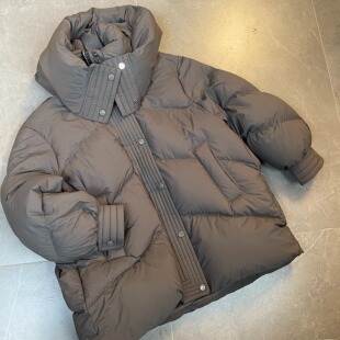 2025新款立体大帽子云感柔软蓬松女士中长款羽绒服鹅绒服