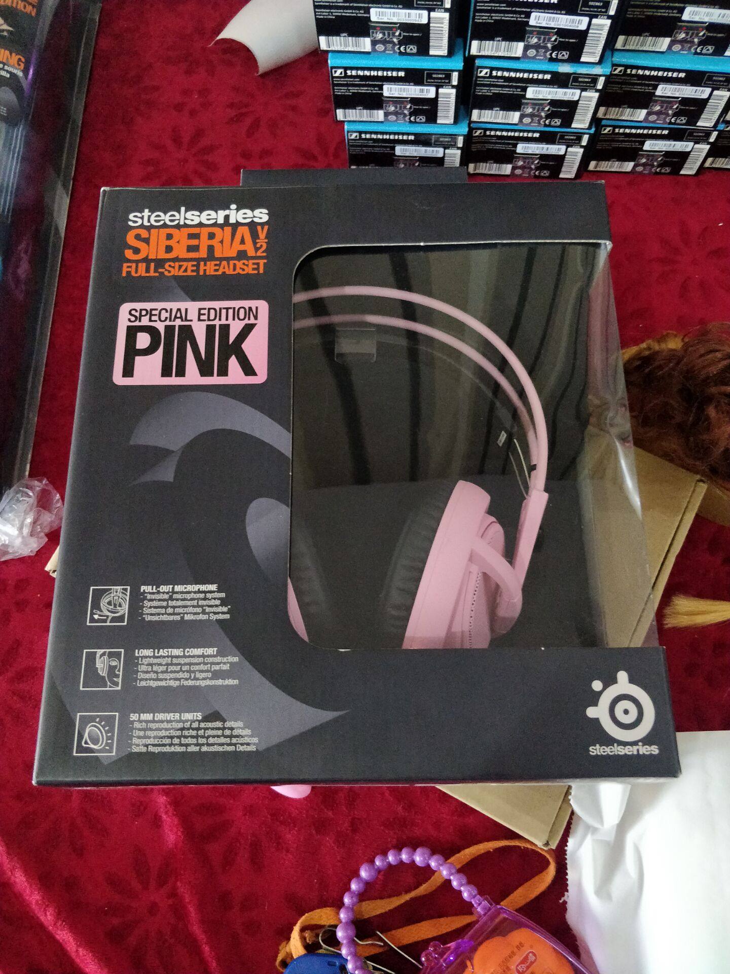 steelseries赛睿 V1 老款 V1 V2 V3 粉色 棱镜版绝版游戏耳机