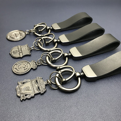 皇马钥匙扣曼城双面队徽金属挂件