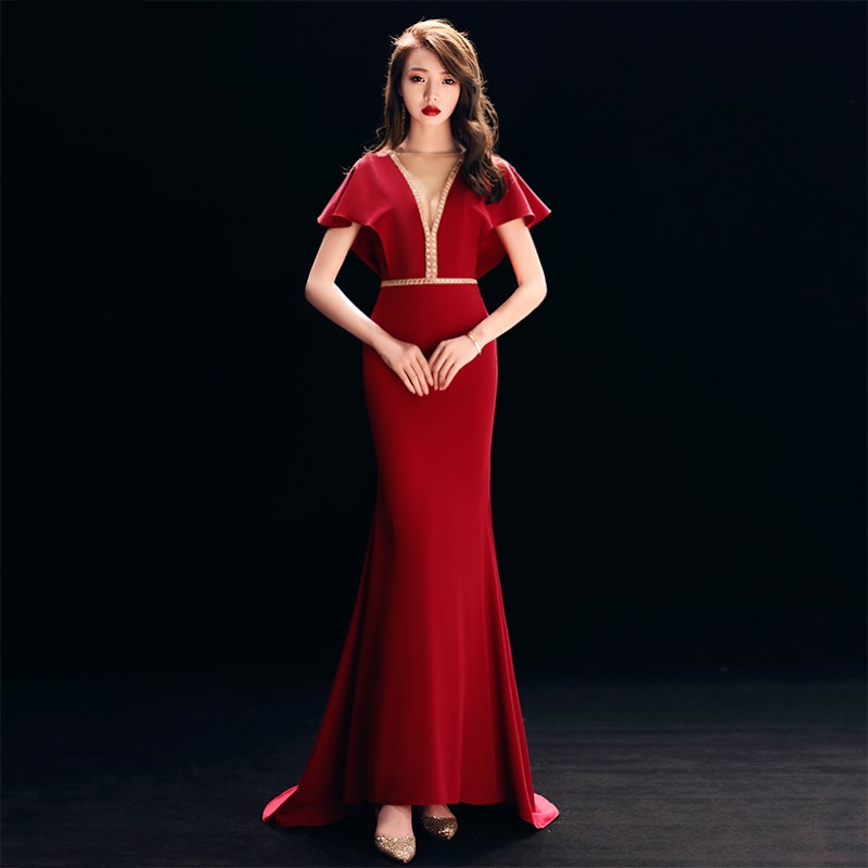 晚礼服女2019宴会夏款晚装高贵红色新娘敬酒服鱼尾新款长款高端裙|ruв категории Женская одежда, Cвадебные платья, платье/вечернее платье - от Buy2taobao.com для оказания профессиональной услуги покупки агента Taobao