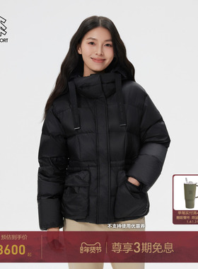 KOLON SPORT可隆羽绒衣29D Pertex女士绗缝中长款连帽羽绒服