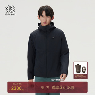 KOLON SPORT可隆保暖棉衣防泼水透湿防风P棉男士中间层棉服夹克