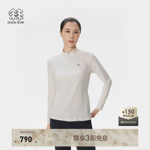 半拉链长袖 KOLON Functional男女同款 T恤S SPORT可隆吸湿速干长袖