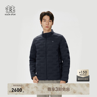 KOLON 立领拼接轻量鹅绒夹克 SPORT可隆羽绒衣防泼水防风透湿男士