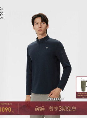 KOLON SPORT可隆抓绒衣保暖男士POLARTEC混纺半拉链长袖T恤