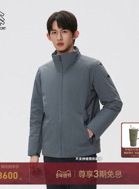 KOLON SPORT可隆羽绒衣防水透湿防风男士轻量热压立领羽绒夹克