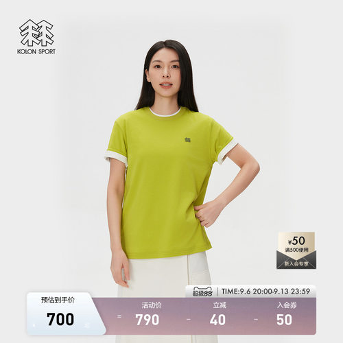 KOLON SPORT可隆吸湿速干T恤男女同款露营GRAPHIC印花短袖T恤