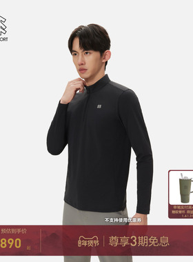 KOLON SPORT可隆吸湿速干T恤男女S-FUNCTIONAL半拉链长袖T恤