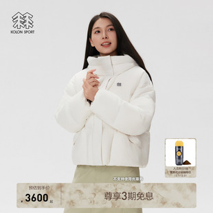 KOLON 羽绒服 SPORT可隆羽绒衣防风防泼水女运动外套宽松短款