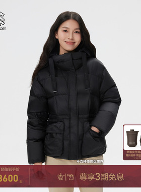 KOLON SPORT可隆羽绒衣29D Pertex女士绗缝中长款连帽羽绒服