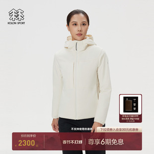 KOLON SPORT可隆保暖棉衣防泼水防风耐磨P棉女士中间层棉服夹克