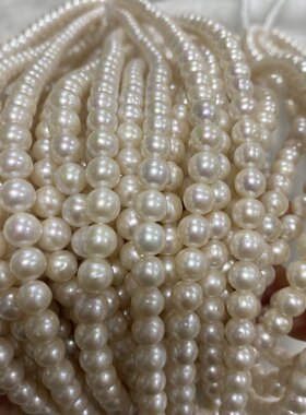 厂家销售天然淡水珍珠mm近圆少