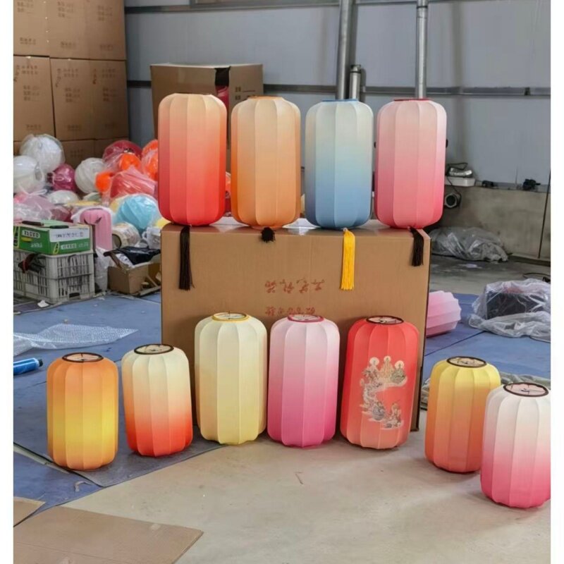 渐变色弹力布灯笼婚庆景区文旅装饰灯户外节庆氛围灯定制批发印字