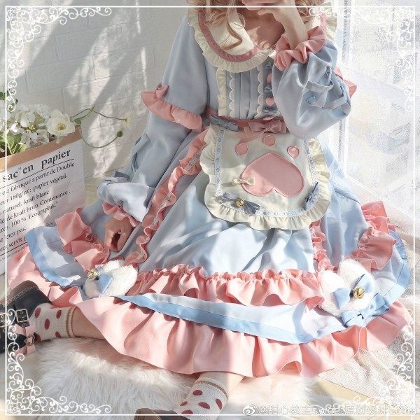 原创正品洛丽塔op连衣猫猫甜品站Lolita公主裙可爱lo萝莉塔春夏季