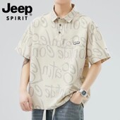 薄款 JEEP 宽松休闲印花T恤 POLO衫 翻领2026夏季 SPIRIT吉普男士 短袖