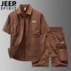 SPIRIT吉普套装 休闲透气速干短裤 短袖 男士 JEEP 新款 衬衫 2026夏季