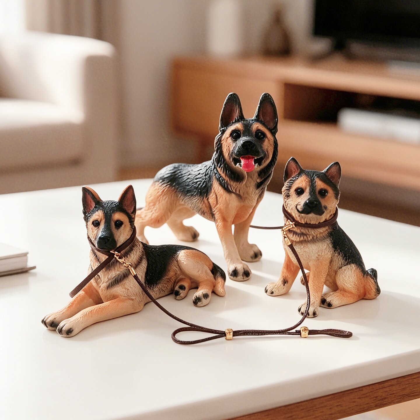 新品树脂牧羊犬狼狗动物模型玄关小狗车载摆件仿真狗家居客厅礼物