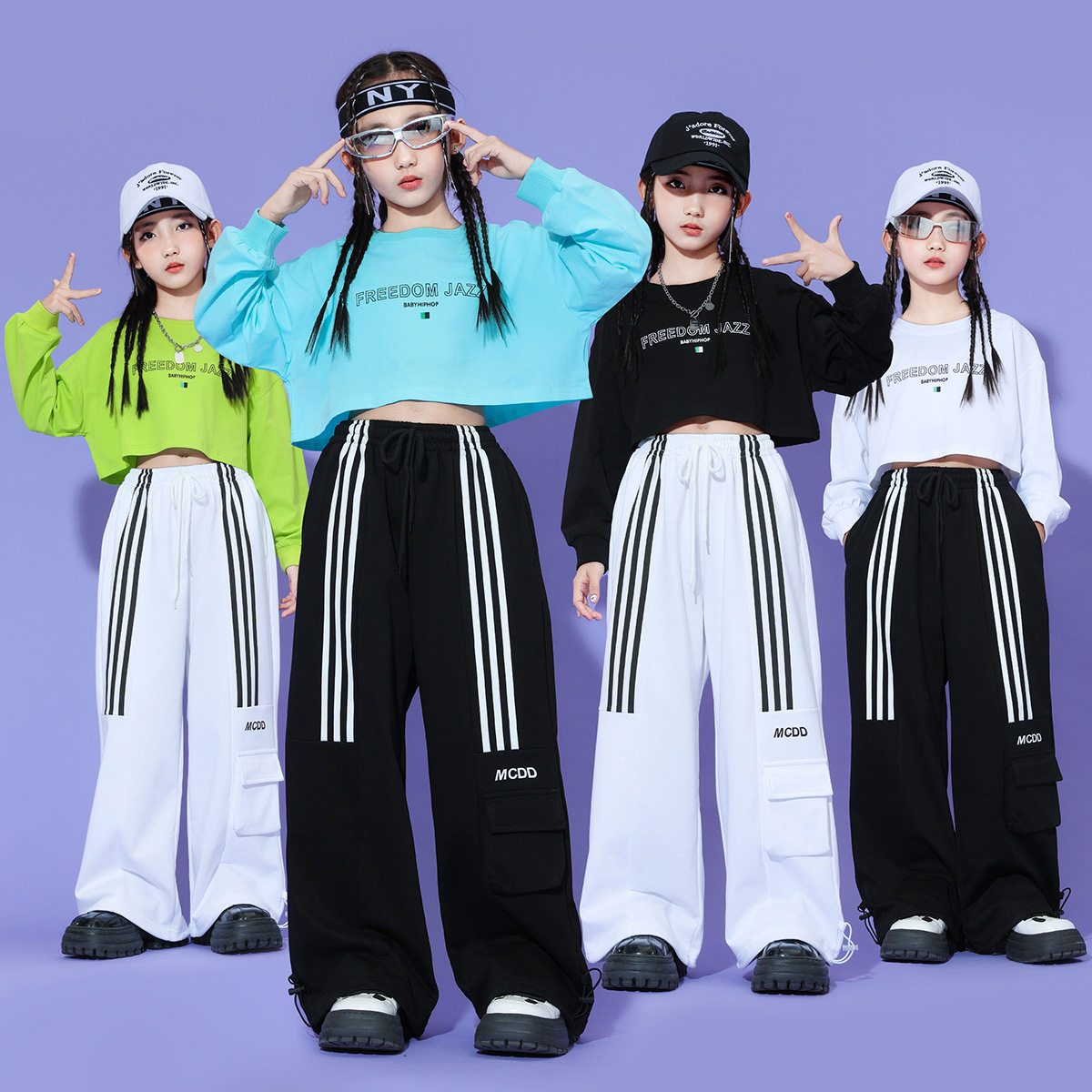 儿童爵士舞演出服嘻哈jazz套装