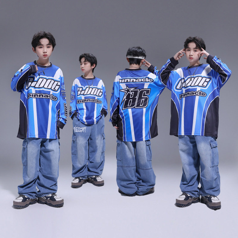 儿童街舞演出服嘻哈架子鼓宽松