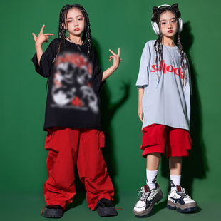 儿童街舞帅气演出服套装嘻哈HIPHOP走秀模特潮服小学生架子鼓班服