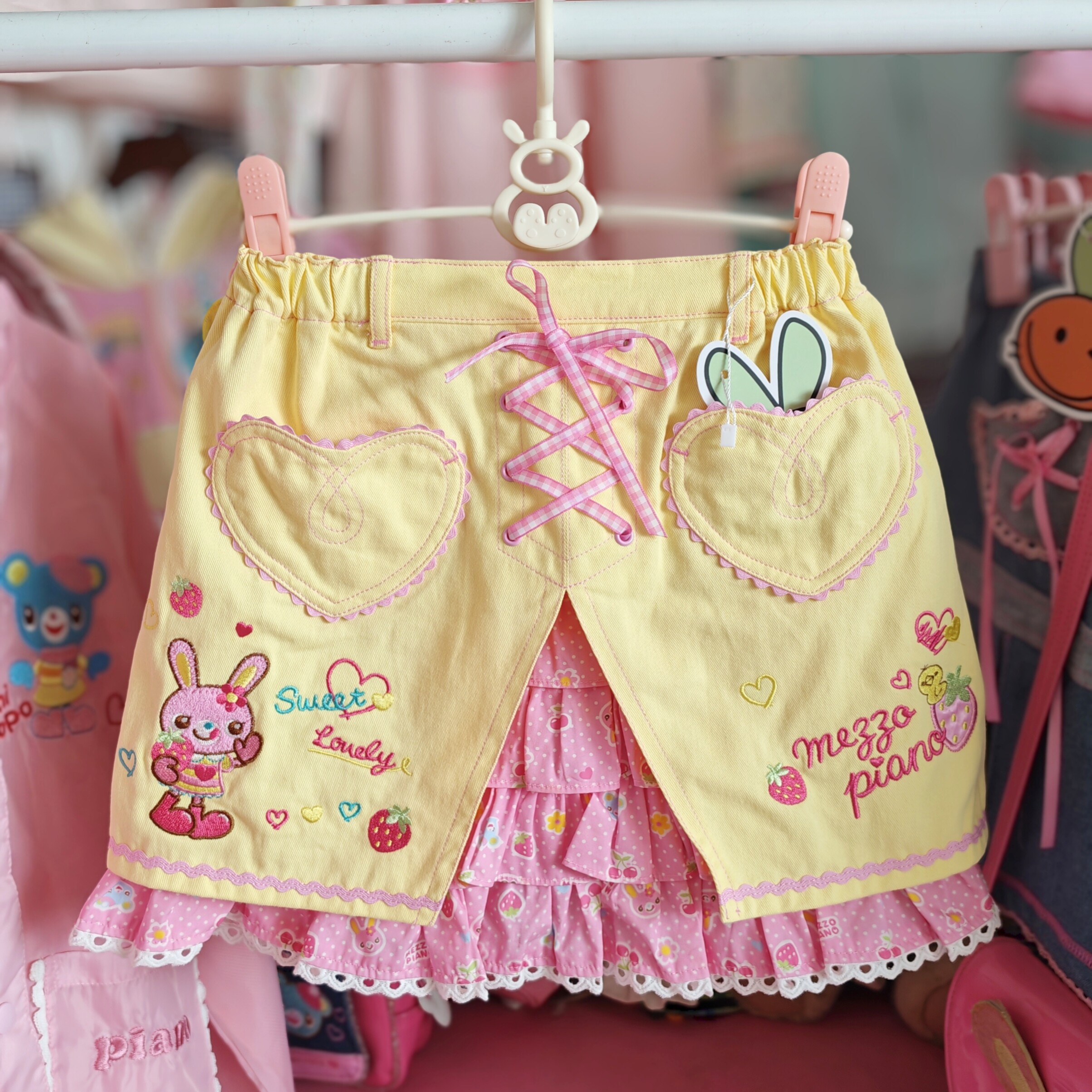 thumbnail for Japanese Y2K cute and childlike ruffled denim skirts, female sweet girls wear versatile, na, na, na
