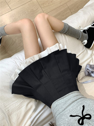 设计感百褶裙裤小个子减龄短裙