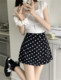 微胖mm小个子百搭防走光a字短裙 裙裤 法式 波点半身裙女夏2026新款