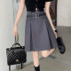 A字裙中长款 百褶裙中裙大码 不规则半身裙女春夏韩版 遮肚高腰裙子