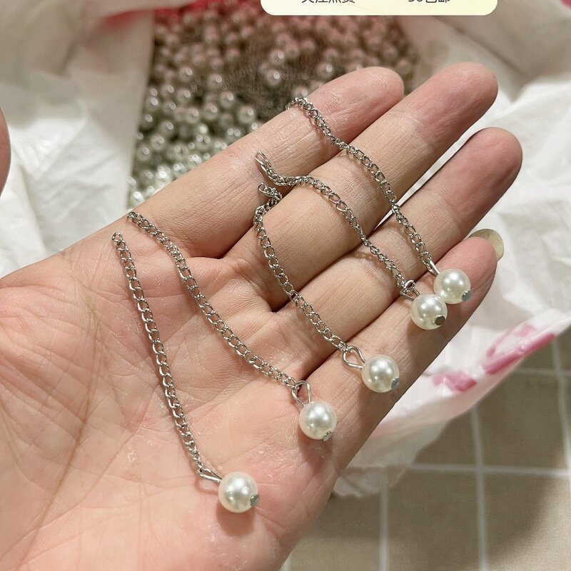 满30包邮半斤价8mm防珍珠链条配件
