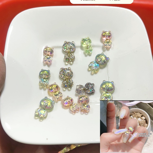 满30包邮100克卡通美甲饰品小熊贴片