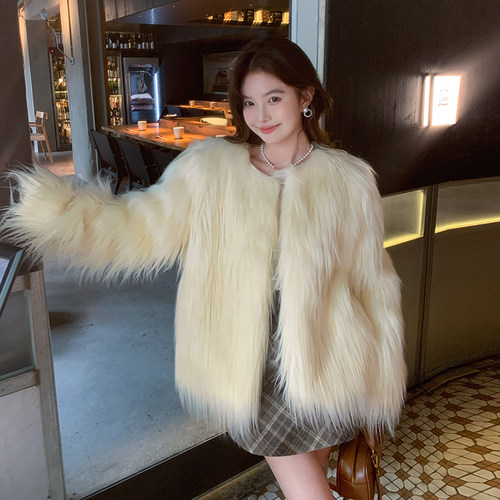 现货 甜美中长款仿皮草 X2303 P165 K228