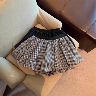 半裙辣妹防走光蓬蓬超短裙裤白色花苞半身裙女夏季小个子高腰A字