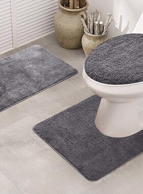 Anti-slip Bath Toilet Mats Set Coral Fleece Absorbent mat