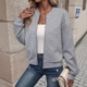 fashionable cardigan half neck Spring knitted high zip women