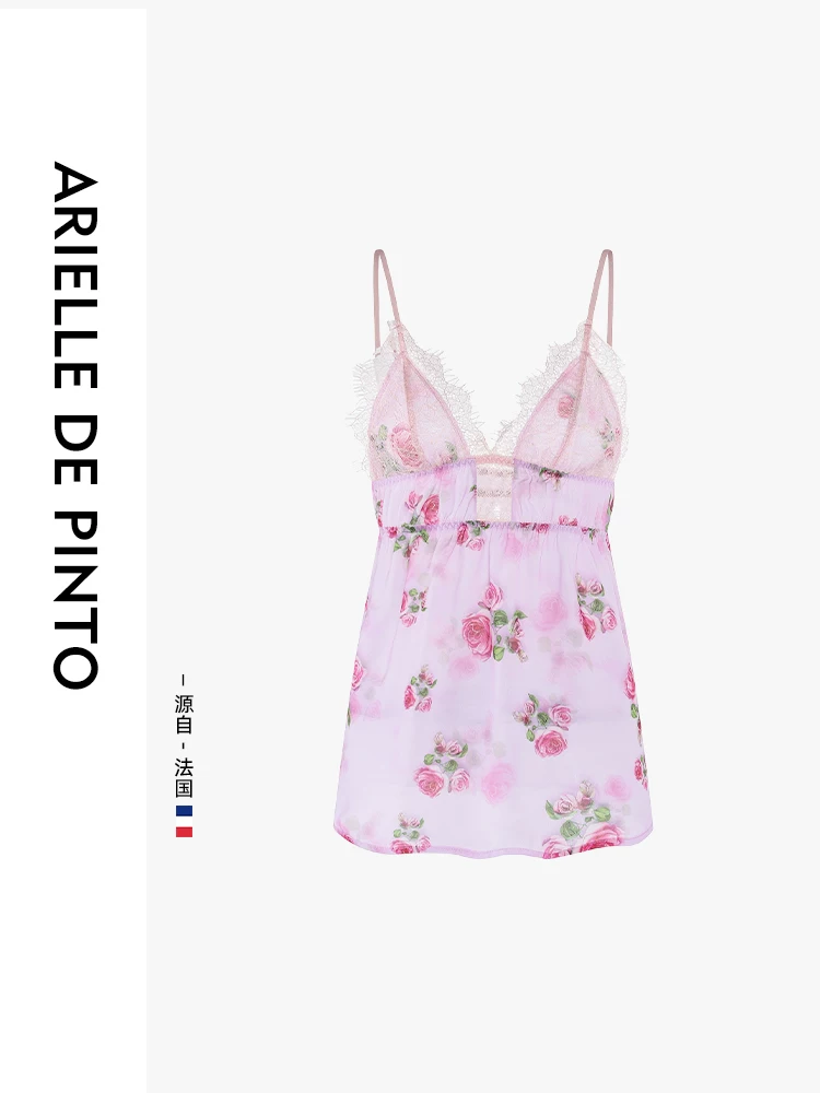 Сексуальное пижамное, slip платье, юбка, без бретелек, цветочная
