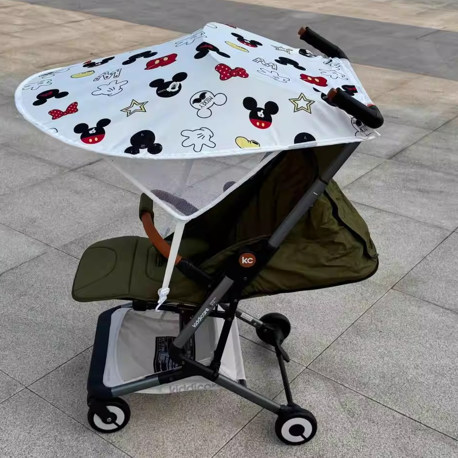 KC可坐可躺婴儿车蚊帐遮阳棚防晒