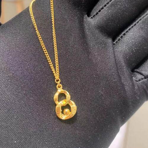 周大福葫芦圆环福禄相随项链