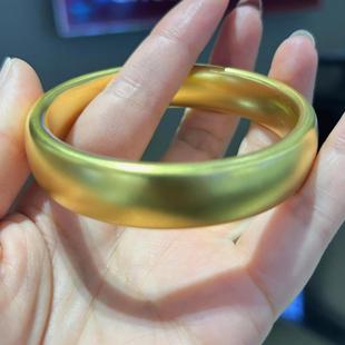 周大福代购 传承素圈大克重轮胎泥鳅背足金黄金手镯女 克减80计价