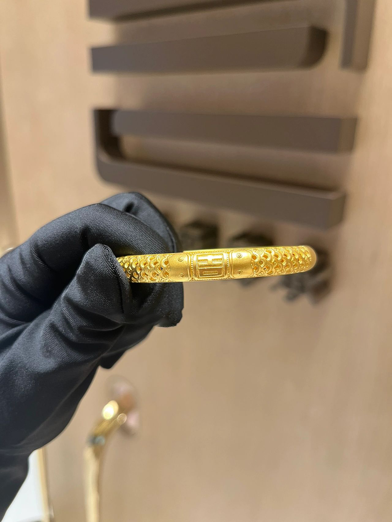 周大福吉祥如意足金黄金手镯