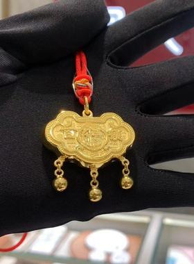 周大福代购 宝宝百福锁满月周岁礼物长命锁 克减80  计价 F207132