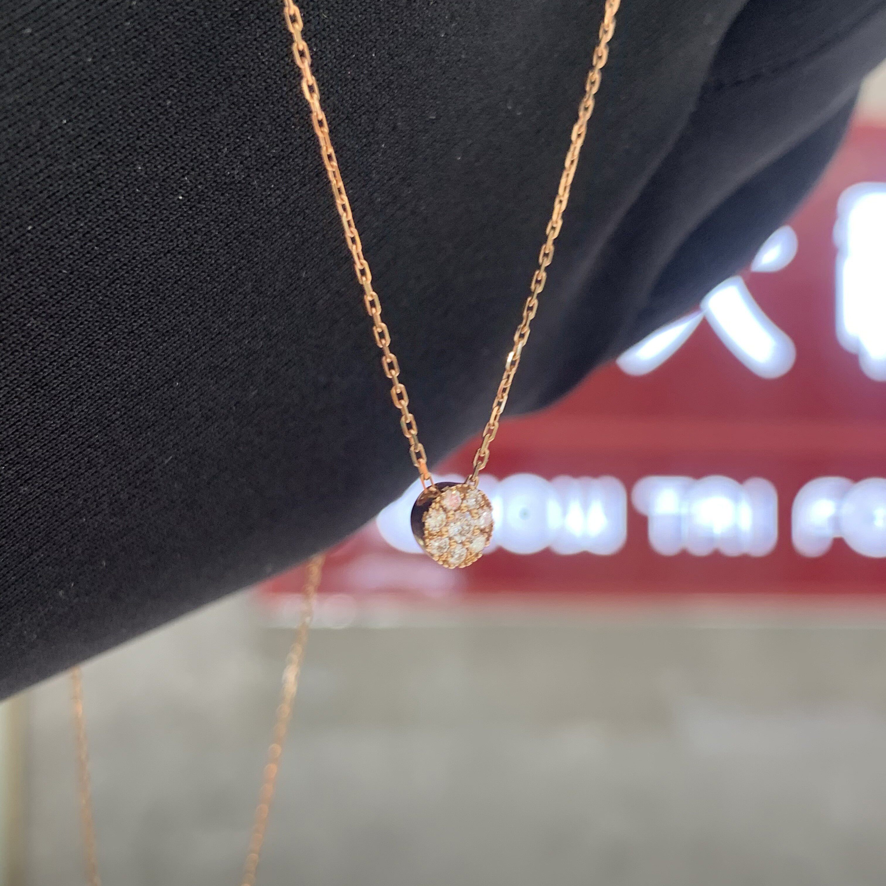 周大福代购 新款冰雪奇缘雪花18k金钻石项链 正品七折 定价181363