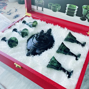 酒泉夜光杯套装酒具甘肃天水武山特产精品祁连玉夜光杯