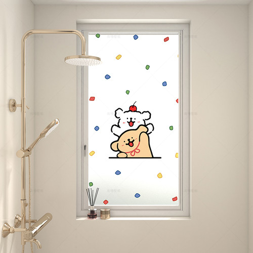 卫生间窗户磨砂玻璃贴膜免胶静电