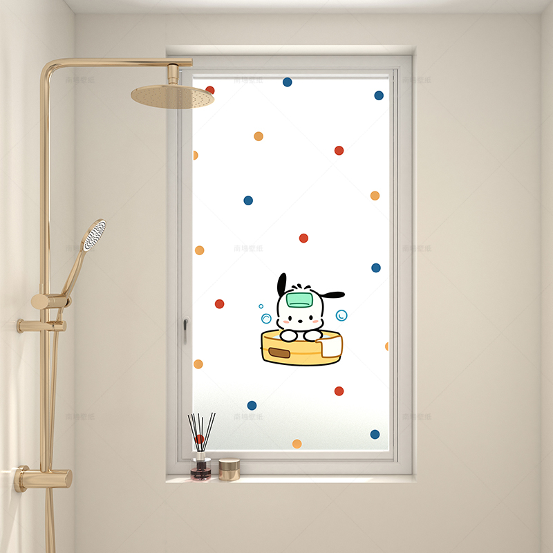 卡通浴室透光不透明静电玻璃贴膜